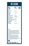 A BOSCH AEROTWIN hátsó ablaktörlők PEUGEOT 308 III 2013-&gt;2021