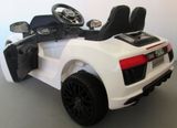 Elektromos játékautó gyerekeknek Audi R8 Spyder fehér 1 személyes