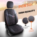 Autó üléshuzatok Kia Picanto (III) 2017-up PORTO_Piros 2+3