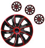 Dísztárcsák Opel Quad 15&quot; Red &amp; Black 4db