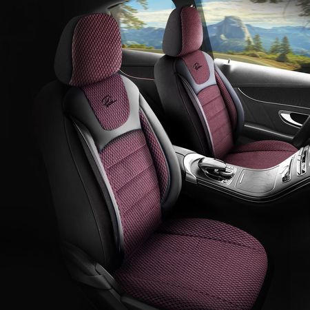 Autó üléshuzatok Citroen C-Elysse (FL) 2017-up PRESTIGE_Burgundia 2+3