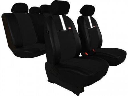 Autó üléshuzatok Fiat Albea (I) 2002-2012 GT8 - Fekete-fehér 2+3