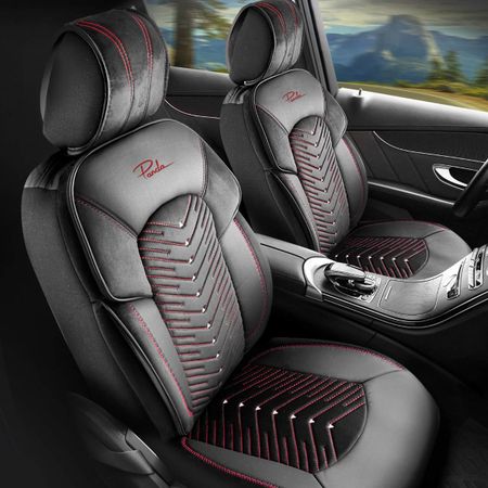 Autó üléshuzatok Fiat Doblo (III) 2010-2016 DUBAI_Piros 2+3