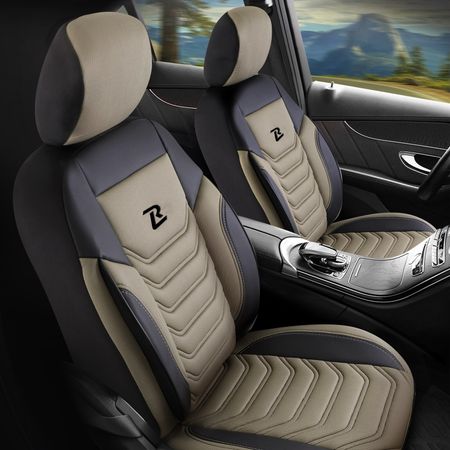 Autó üléshuzatok Fiat Doblo (III) 2010-2016 FLORIDA_Bézs 2+3