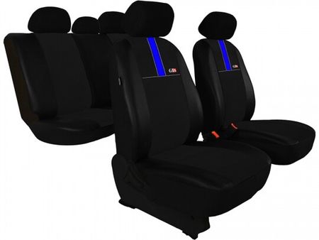 Autó üléshuzatok Fiat Fiorino (IV) 2013-up GT8 - Fekete-kék  2+3