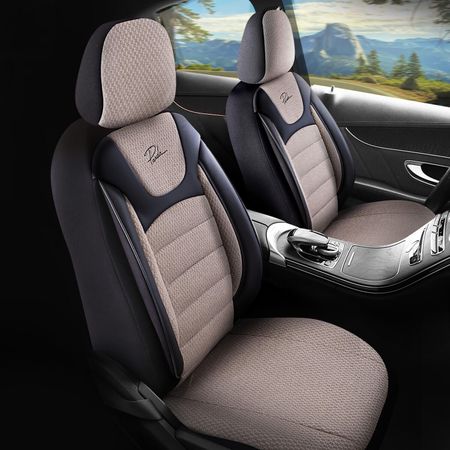 Autó üléshuzatok Isuzu D-MAX (II) 2012-2019 PRESTIGE_Bézs 2+3