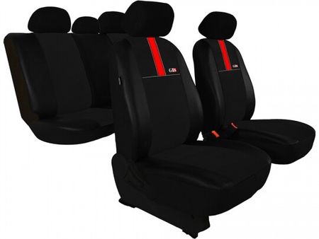 Autó üléshuzatok Kia Rio (II) 2005-2011 GT8 - Fekete-piros 2+3