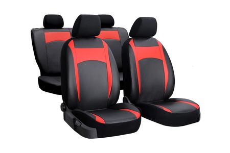 Autó üléshuzatok Kia Venga 2009-2019 Design Leather piros 2+3