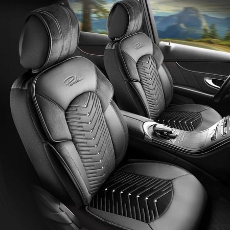 Autó üléshuzatok Mitsubishi Outlander (III) 2012-2021 DUBAI_Fekete 2+3