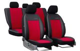 Autó üléshuzatok Nissan Tiida (I) 2004-2011 Exclusive Alcantara - Piros 2+3