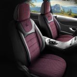 Autó üléshuzatok Volkswagen Amarok 2010-2016 PRESTIGE_Burgundia 2+3