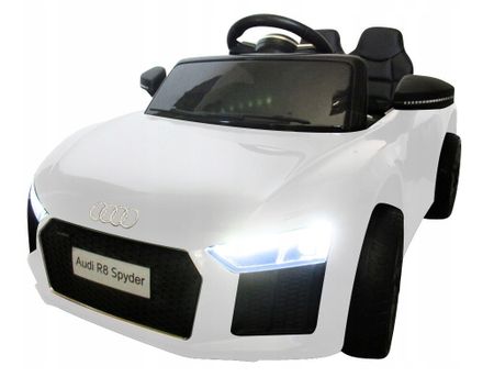 Elektromos játékautó gyerekeknek Audi R8 Spyder fehér 1 személyes